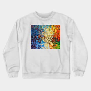 Abstraction and destruction - Colourful melange of shapes and colours Crewneck Sweatshirt